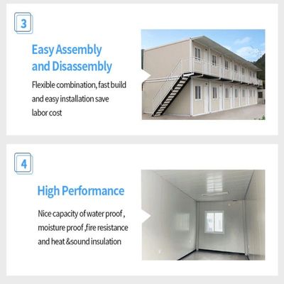 Moveable 40FT Container House with Galvanized Steel Frame and Wall 75mm Sandwich Panel