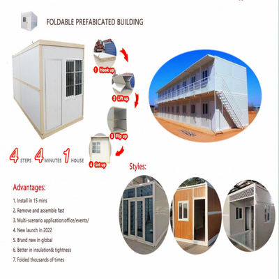 Foldable Container House Luxury Prefabricated Houses Modular Portable Fabricated Fold Out