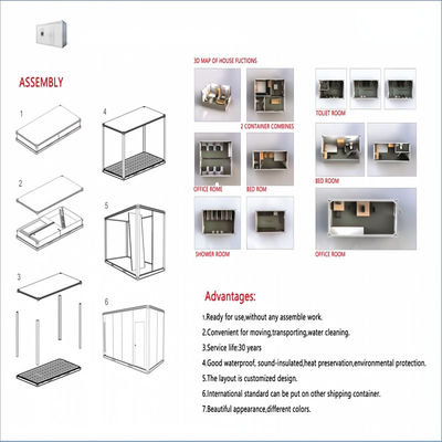 Galvanized Steel Frame Tiny Cabin Prefab Container House for Budget-Friendly Living